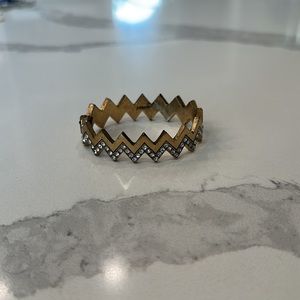 J Crew Pave Rhinestone Zig Zag Chevron Bracelet